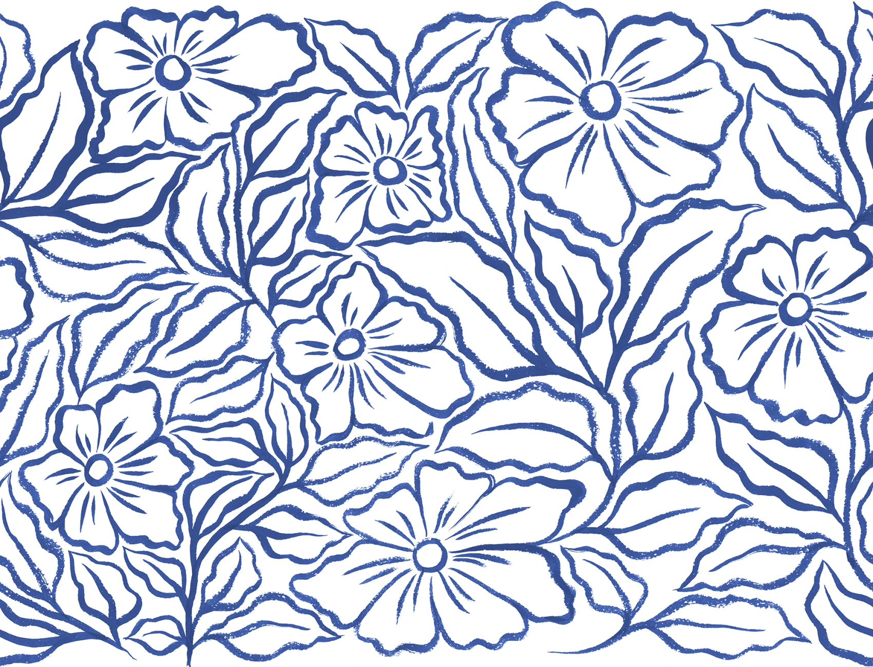 Embrace the Serenity of Blue Ink Flowers