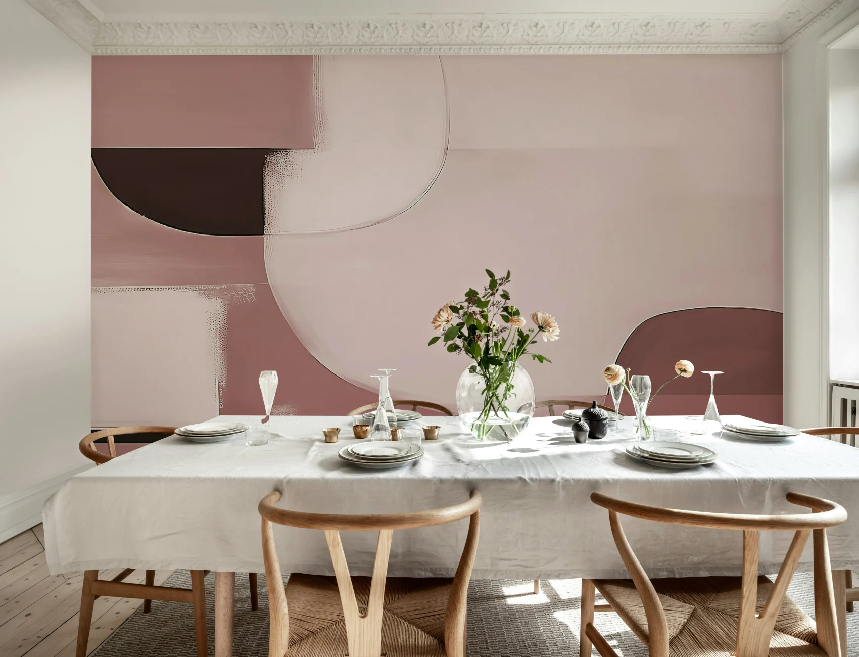 Contemporary Burgundy Shapes for Your Walls