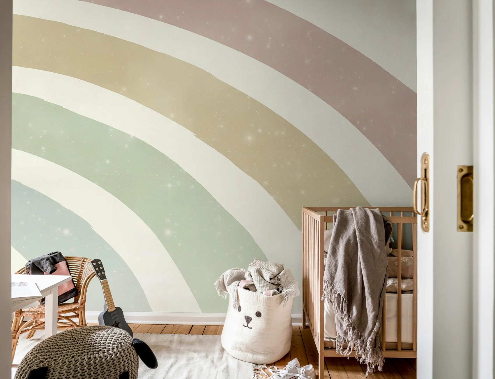 Rêves Pastel avec Arc-en-ciels Chatoyants