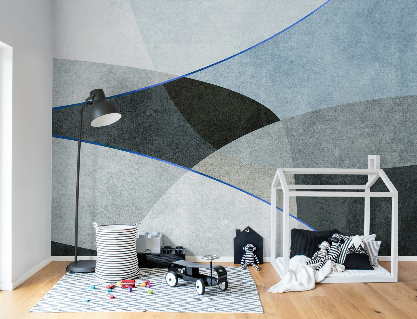 Geometrisk Eleganse i Blå