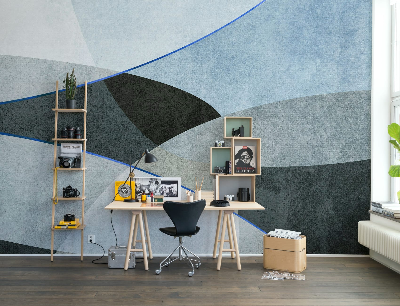 Geometrisk Eleganse i Blå
