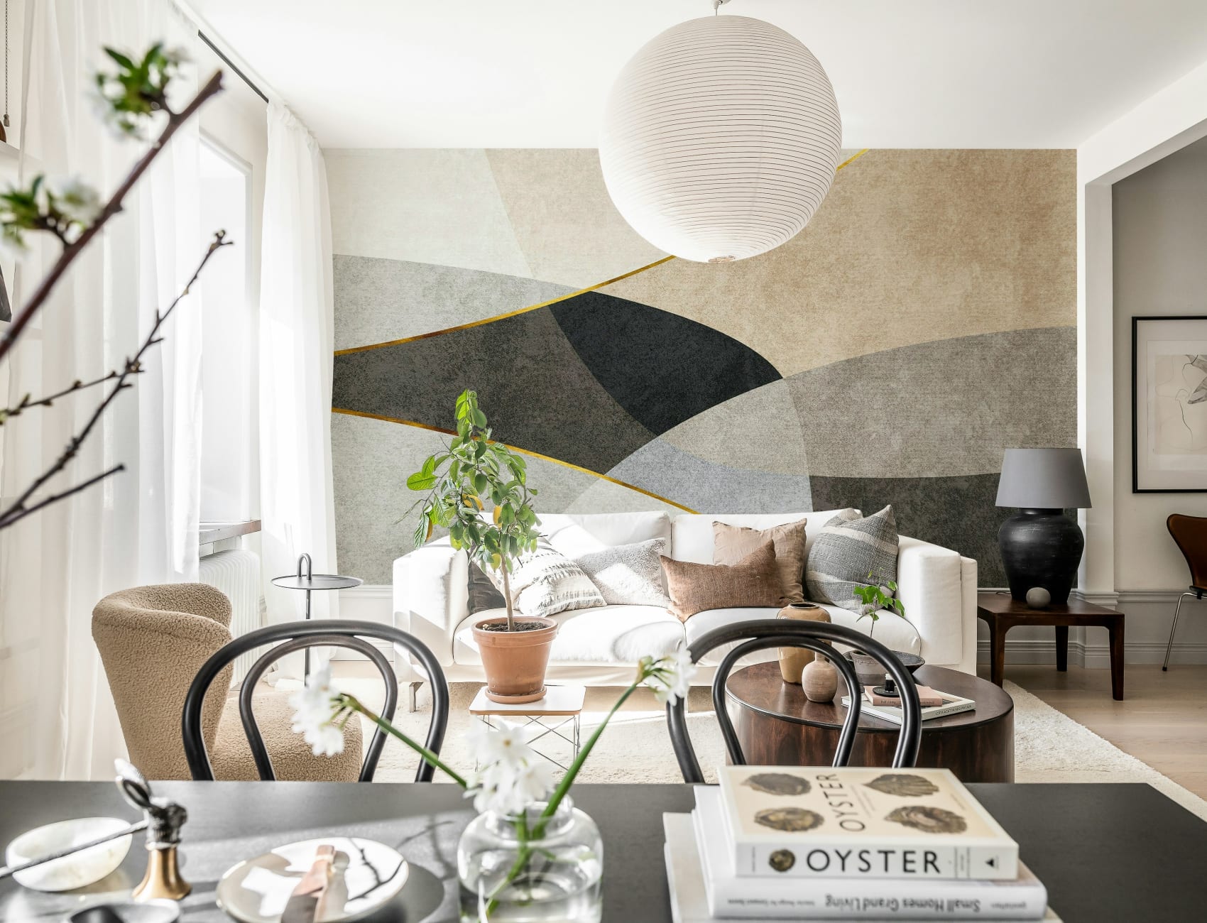 Omfamna elegans med geometrisk stil