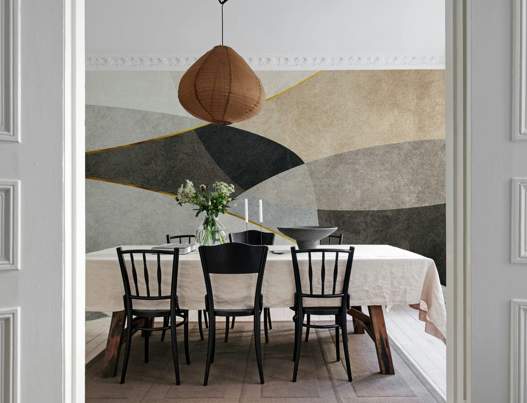 Omfamna elegans med geometrisk stil