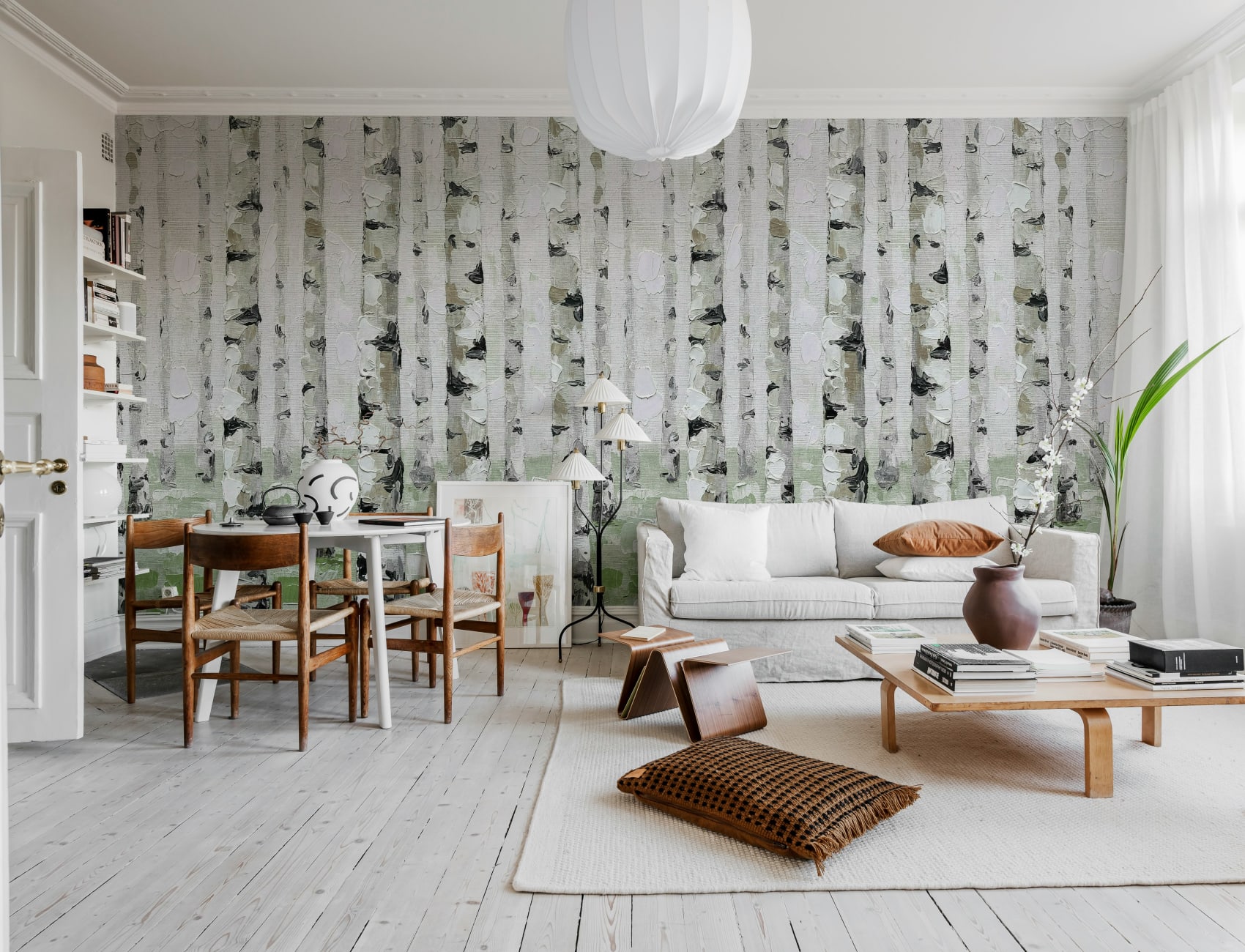 Nature's Serenity: Birch Forest
