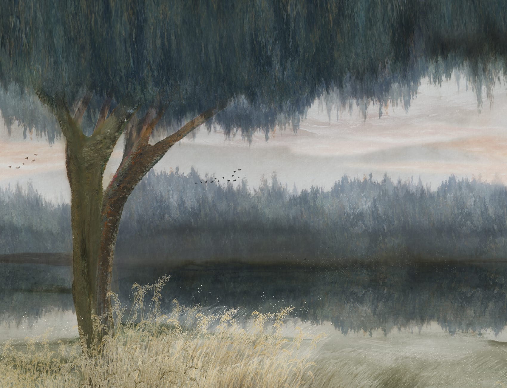 Serene Dusk Lake