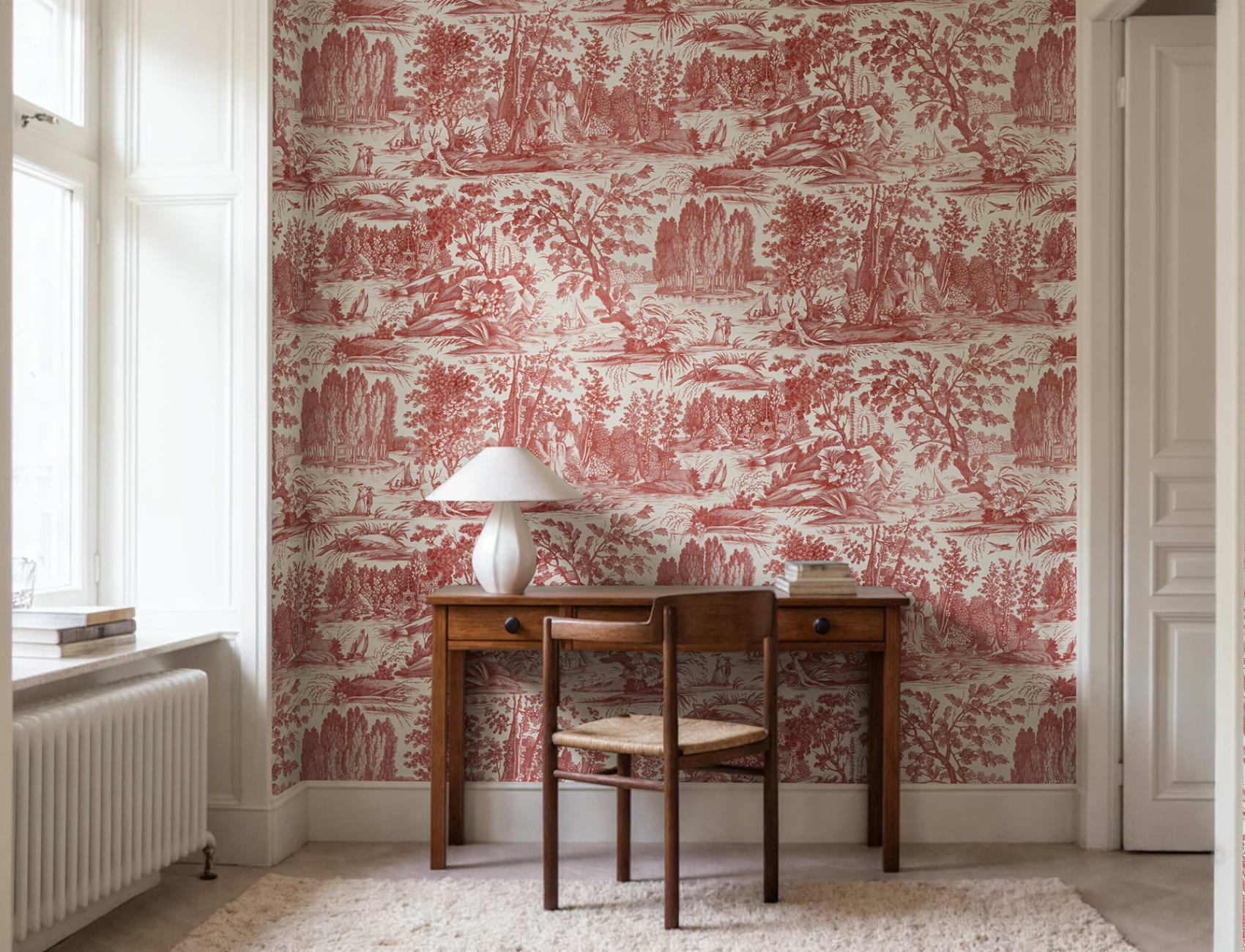 Invite History with Verdant Toile in Red