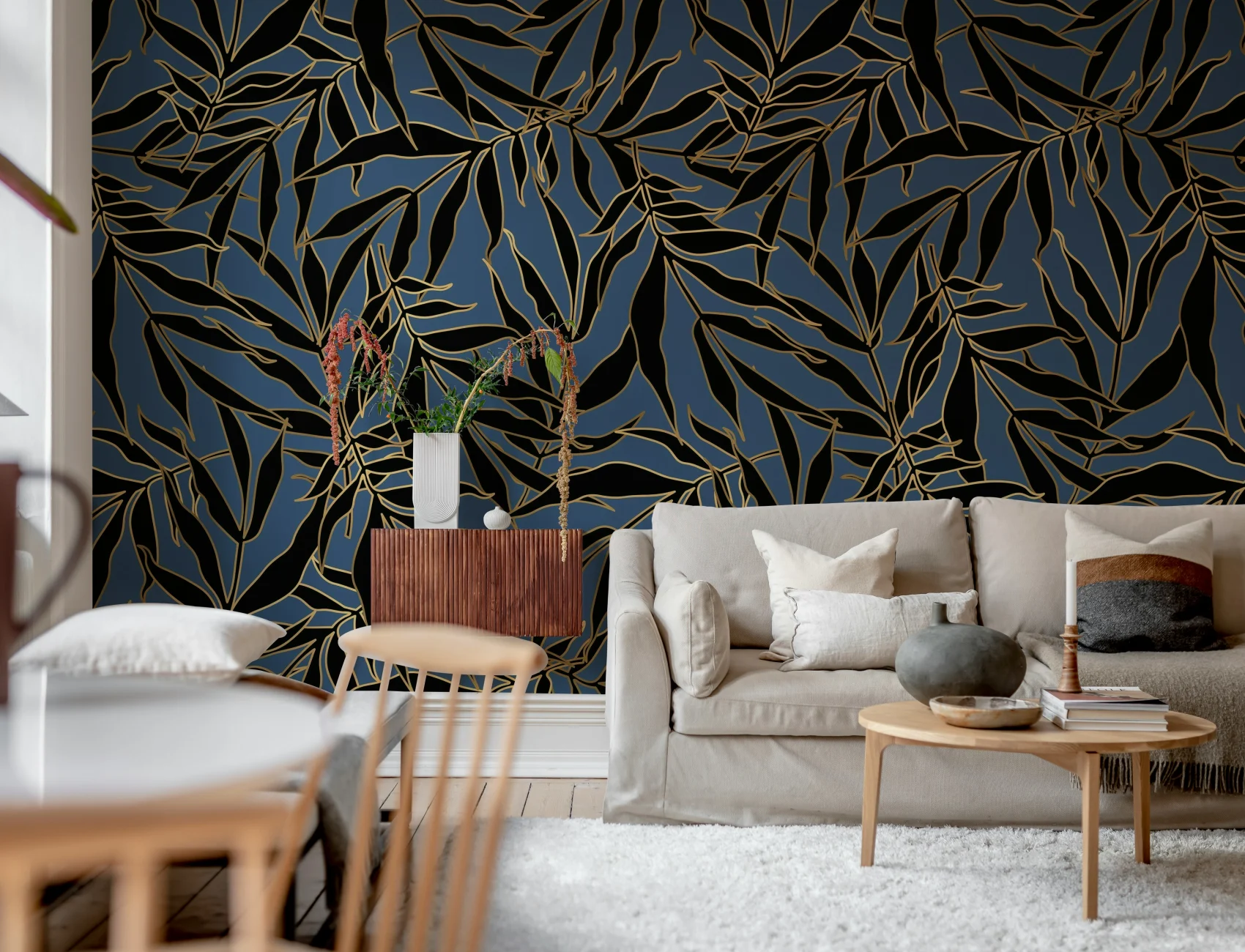 Adoptez la Nature avec des Feuilles Bleues Audacieuses