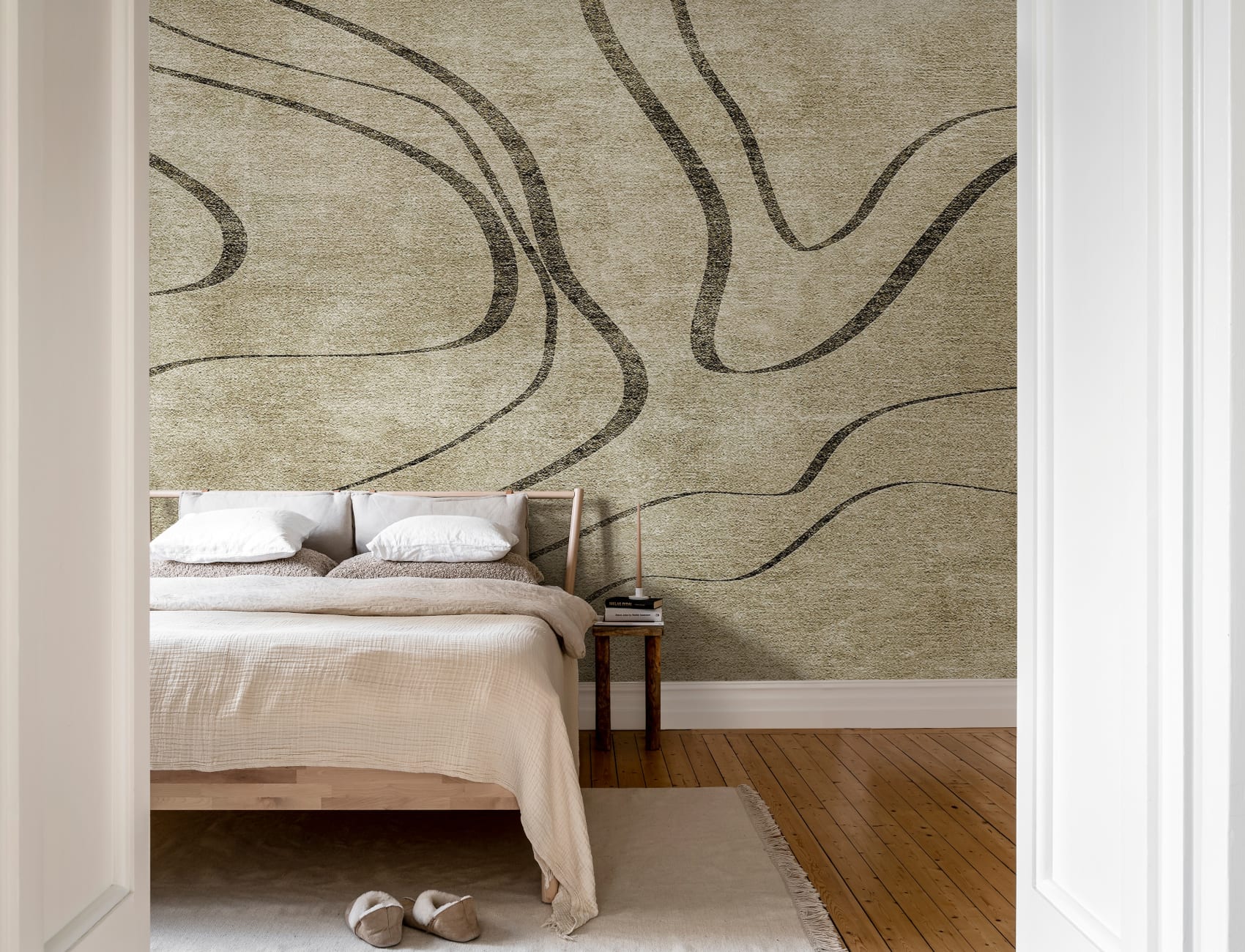 Calm Waves – Beige tapet | Rebel Walls - Veggmural