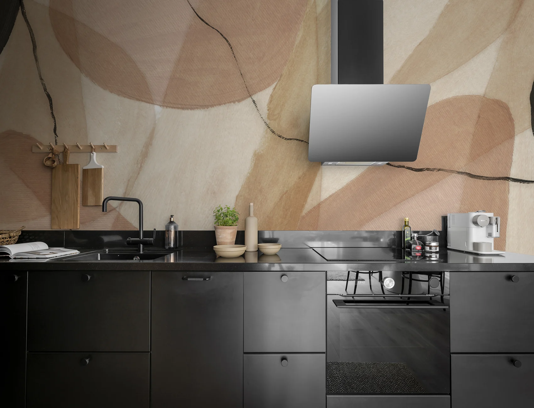 Abstract wall mural