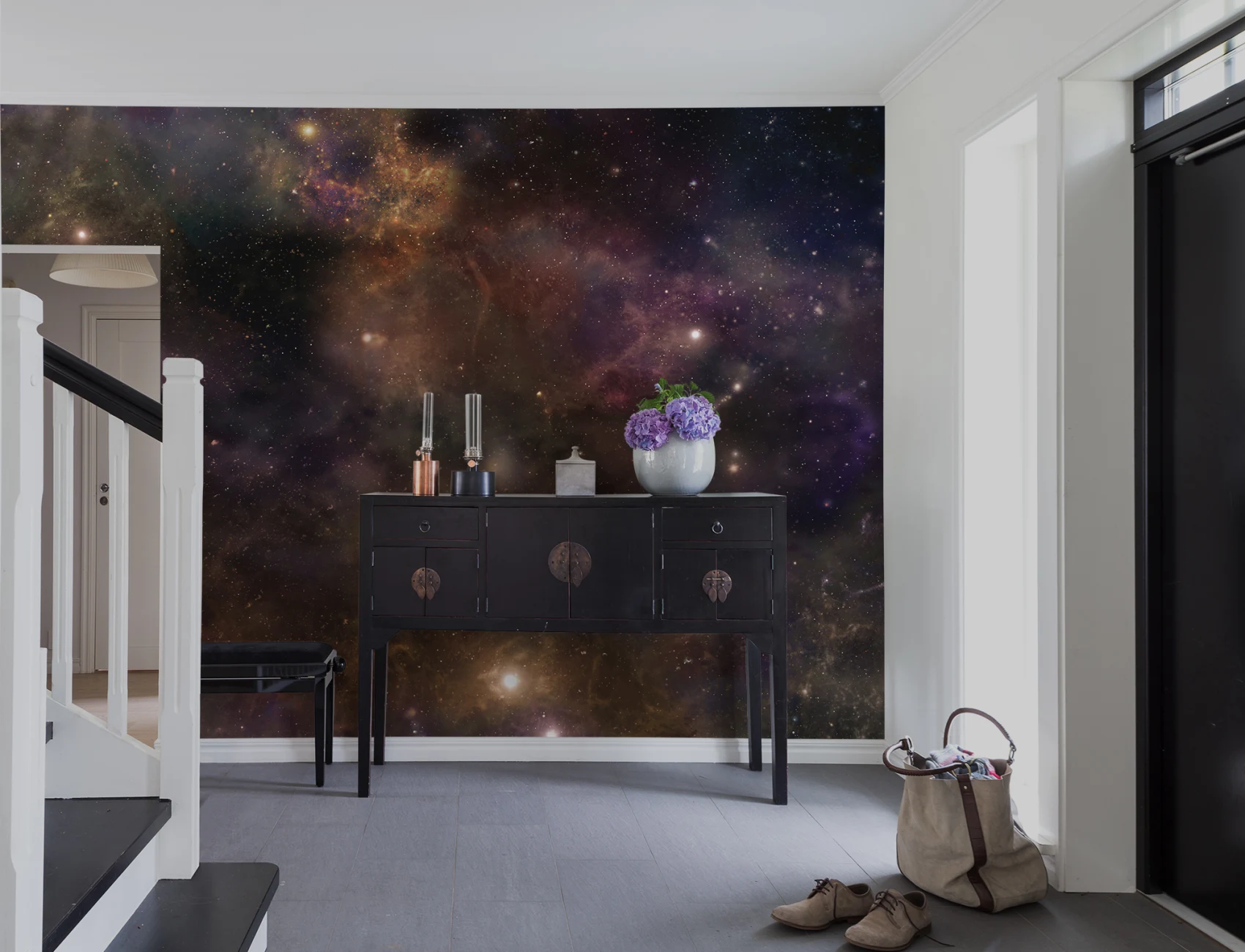 Galaxy ceiling wallpaper