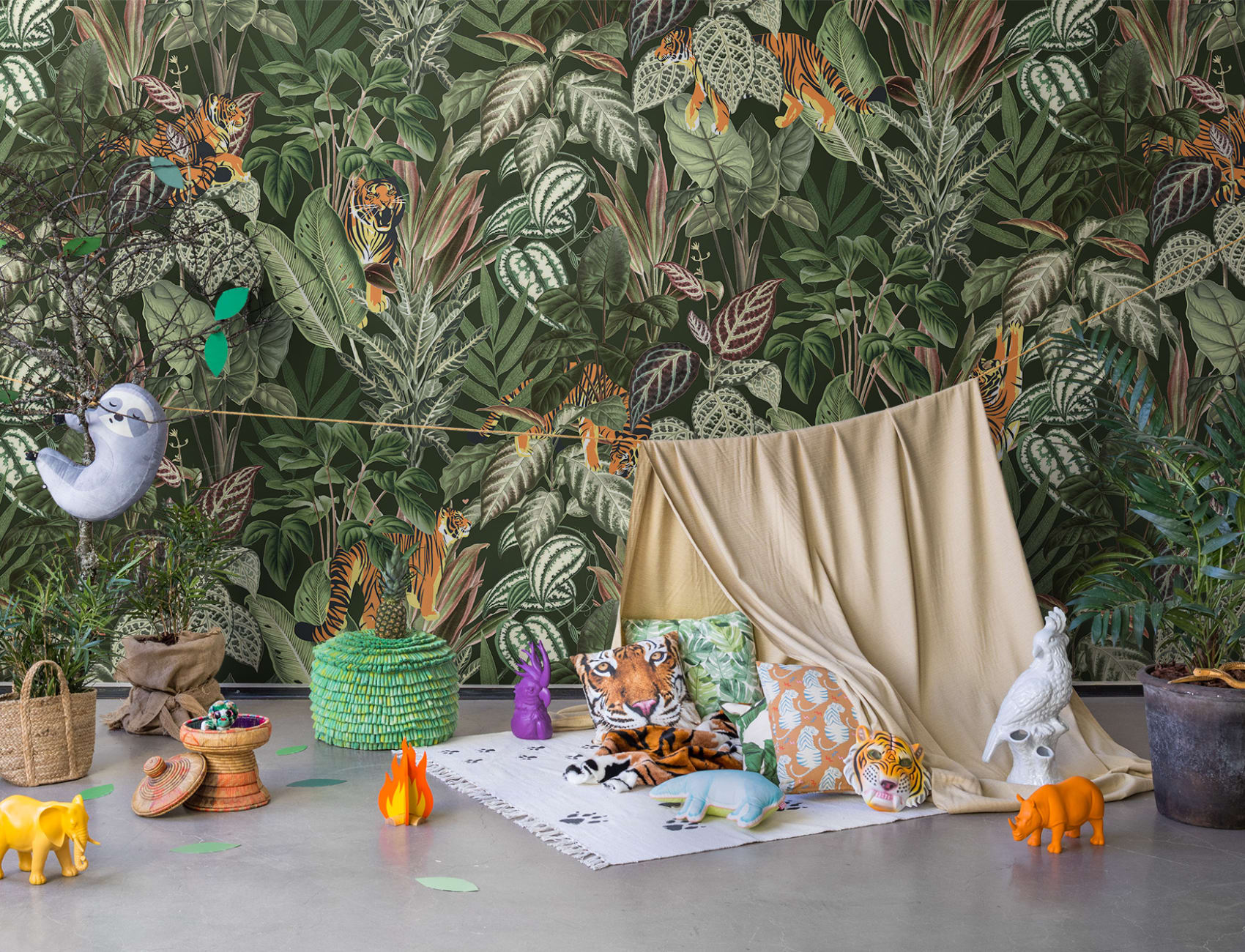 Tapetsera med tigrar