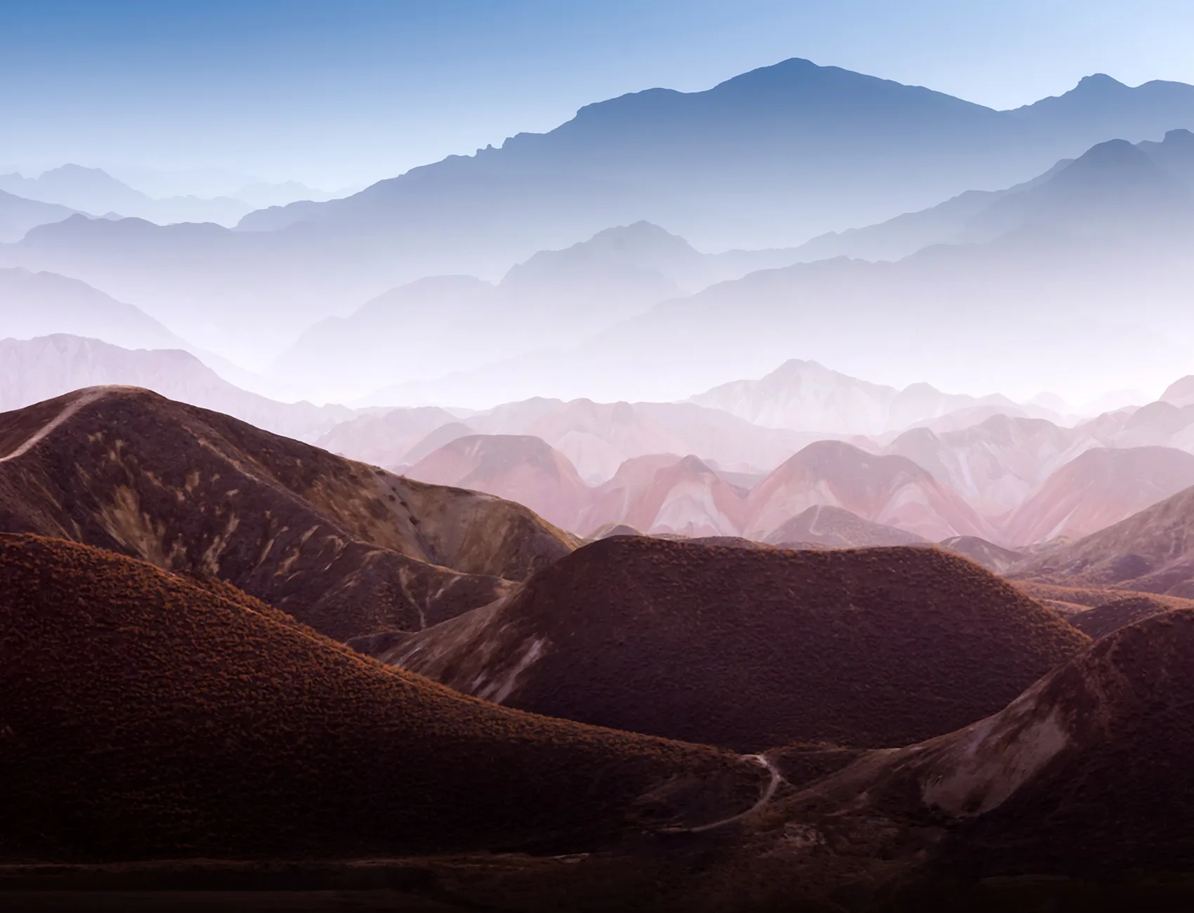 A reflection on the pathways of life both visible and hidden in this gentle mountain mural