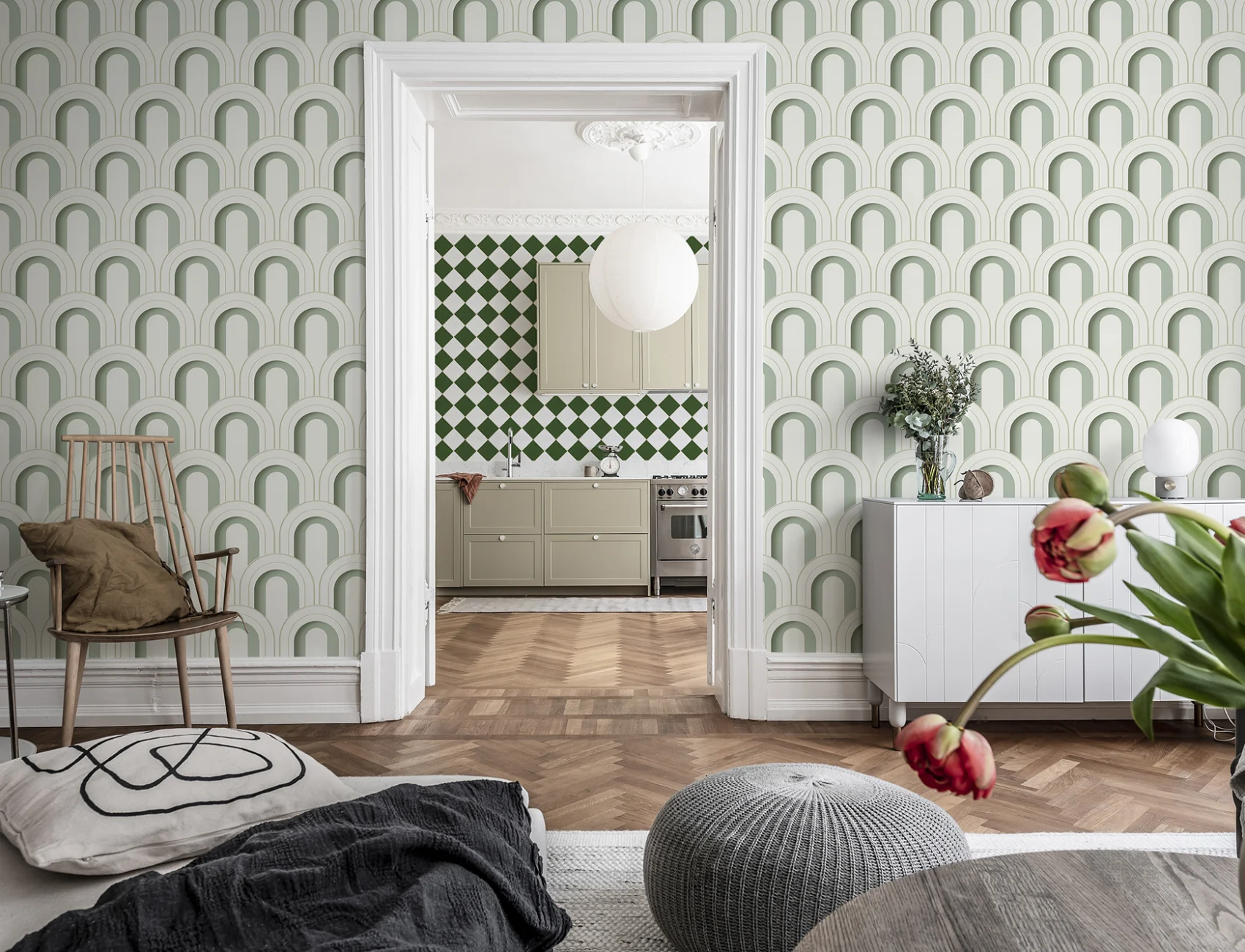 Arch Deco Bijou, Soft Green