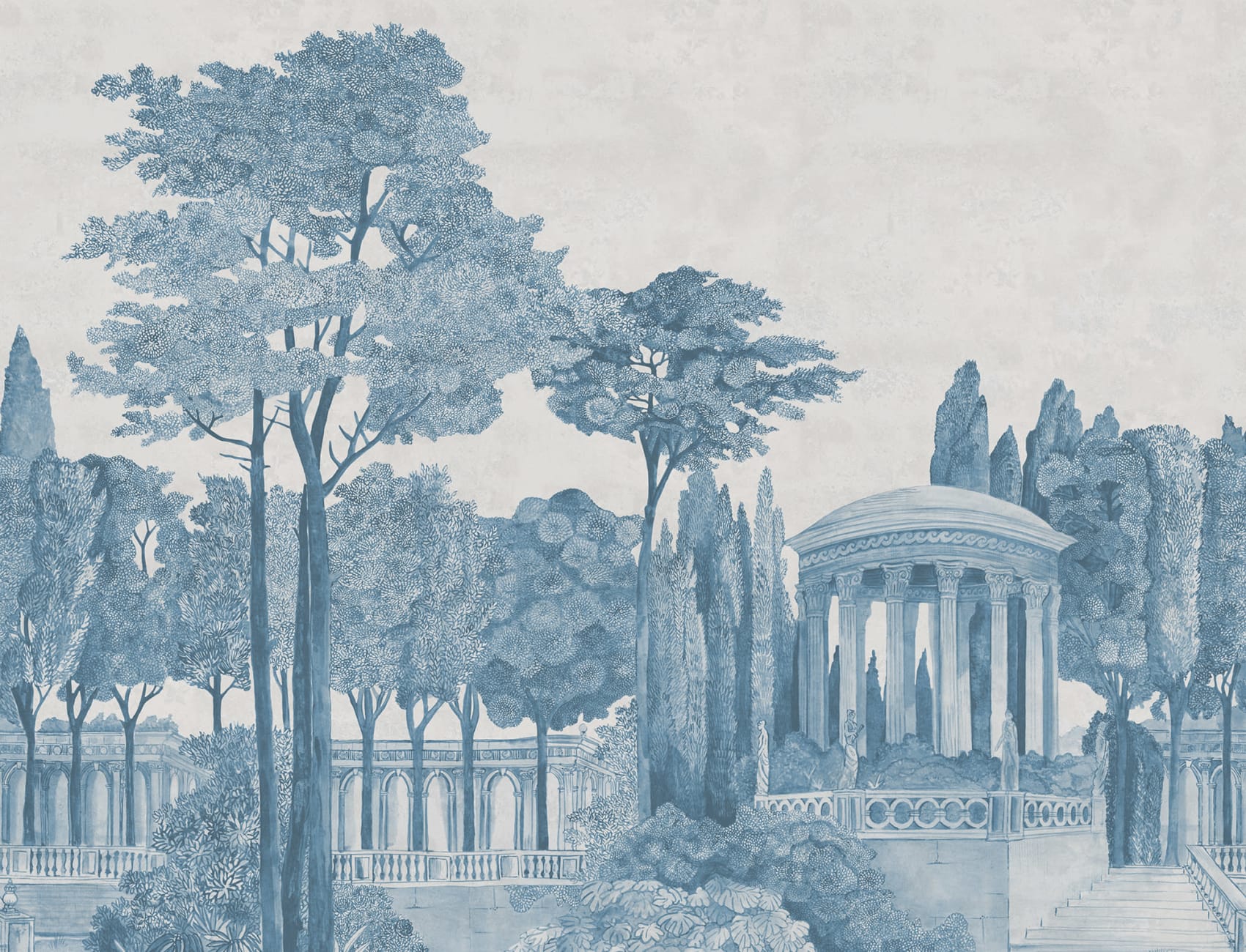 Lush Trees and Stately Buildings