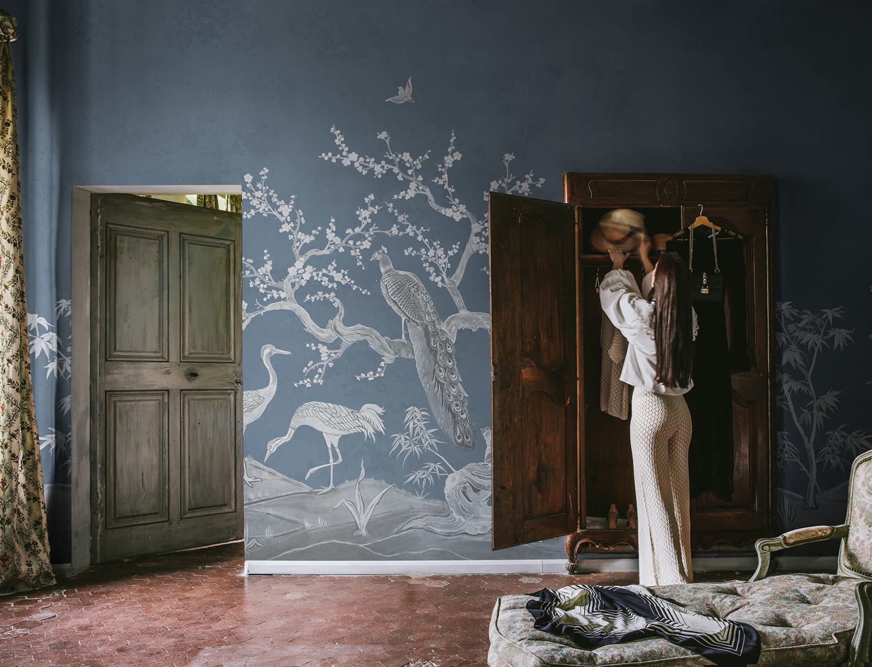 Graceful Birds and Blossoming Branches