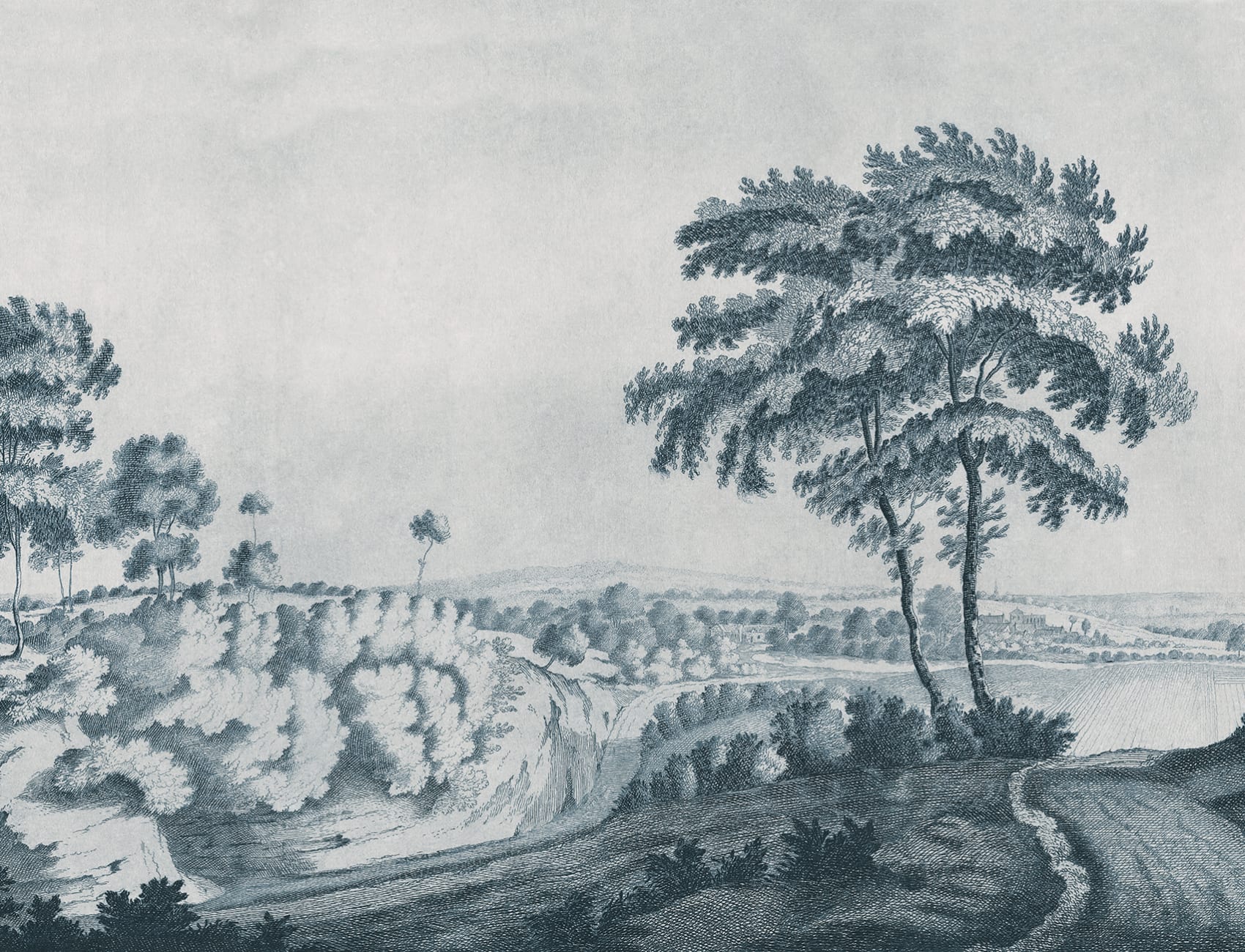 Ruhige Landschaften in Blau