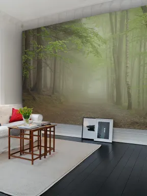 Wall mural with trees