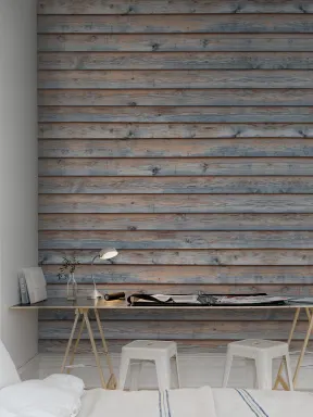 Brilliant wallpaper that looks like realistic wooden boards