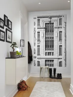 Vintage facade drawing