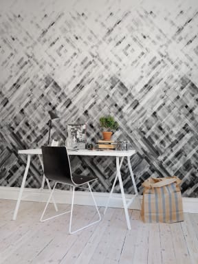 Monochrome wall mural