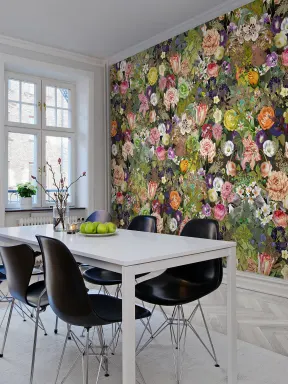 Colorful flower wallpaper to match with any color