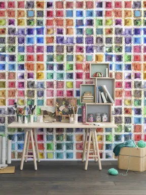 Avec des pigments de couleur de tous les coins du monde