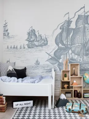 A WALL MURAL SUITABLE FOR A PIRATE