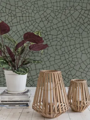 Un design craquelé sophistiqué dans un vert très doux