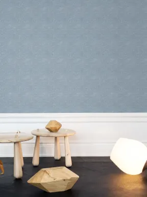 Papel de parede azul com uma bonita estrutura de linho