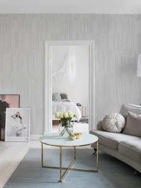 Gray retro wallpaper with linen structure