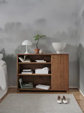 Misty morning wall mural design