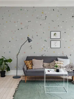 Pastel dots in playful wallpaper