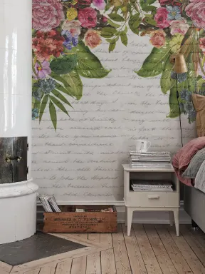 Alternative floral wallpaper