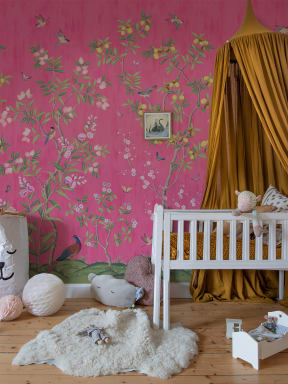 Passionate pink wall mural
