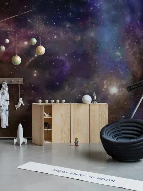 Galaxy ceiling wallpaper