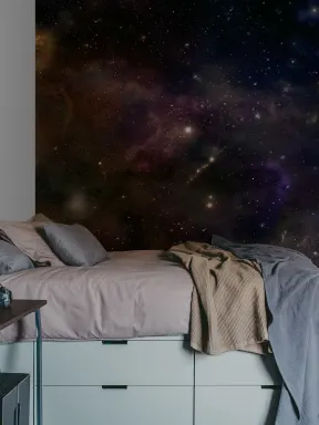 Galaxy ceiling wallpaper