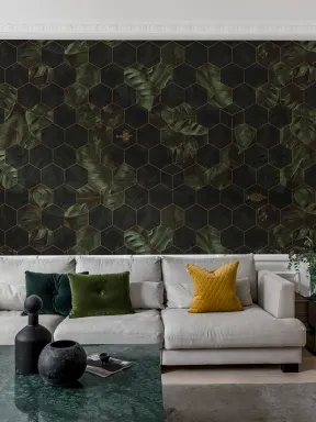 Monstera leaf wallpaper