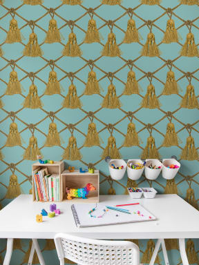 Tassels, Soft Turquoise
