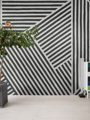 Papier peint noir et blanc audacieux