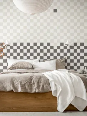 Black and white checkered wallpaper