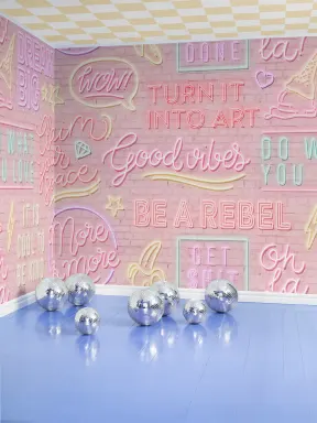 Gewagte Neon-Typografie-Tapete
