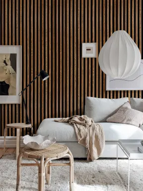 Vertical wood wall panels
