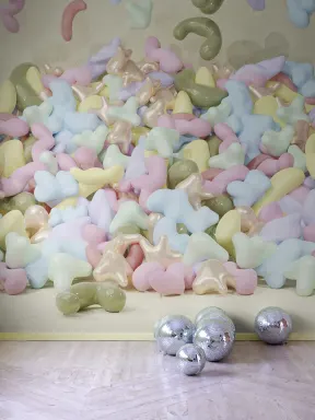 Cooles Kaugummi-Tapetendesign mit 3D-Effekt