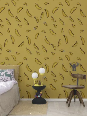 Großer Spaß mit Bananen