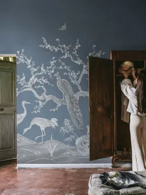 Graceful Birds and Blossoming Branches