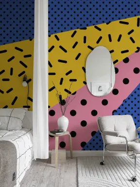 Nostalgic Pop Art with Polka Dots