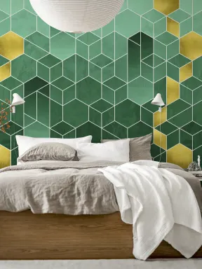 Hexagones dorés