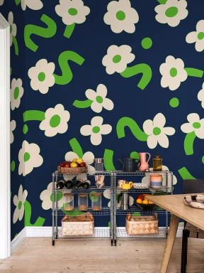 Lekfullt blommönster