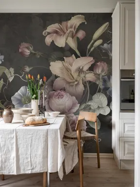 Floral Drama on Concrete