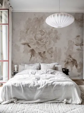 Floral Elegance in Sepia Tones